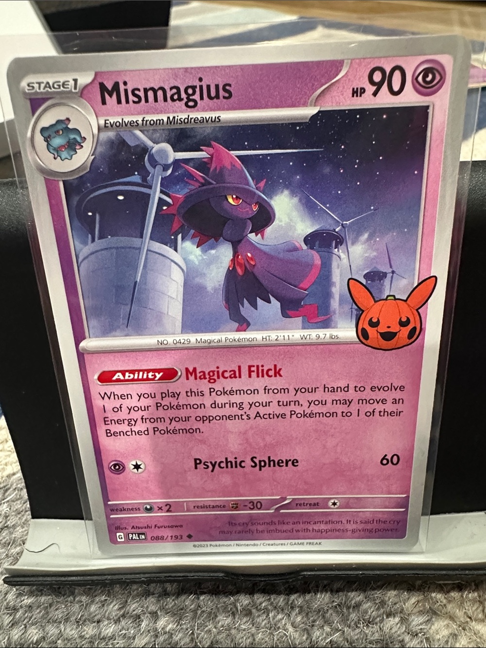 Pokemon Mismagius Trading Card - Purple, Pink, Black